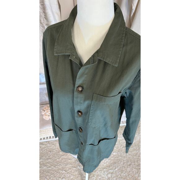 Route 66 Women's Size XL Olive Green Twill Utility Button Up Shirt #0093 - Picture 6 of 8
